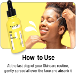 Woman applying vitamin B3 serum on face