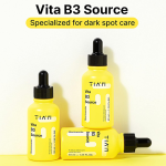 Vita B3 Source dark spot care serum bottles.