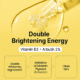 Brightening serum with Vitamin B3 and Arbutin advertisement.