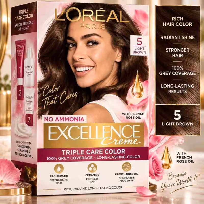 LOreal Excellence Creme Hair Color  5 Light Brown