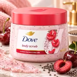 Dove Cherry & Shea Milk Body Scrub 425g