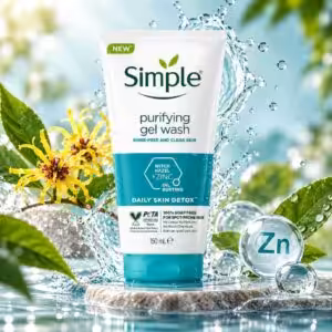 Simple Daily Skin Detox Purifying Gel Face Wash 150 ml